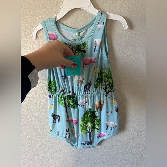 Posh Peanut Varsity Bubble Romper - Brayden - Picture 3 of 9